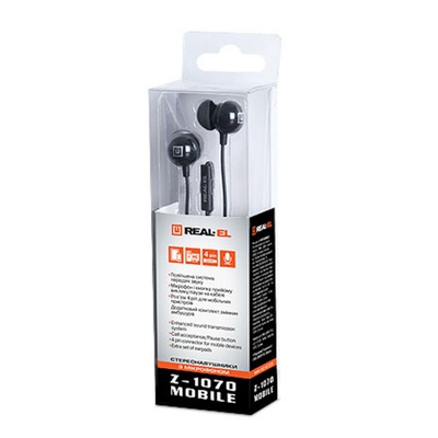 Наушники REAL-EL Z-1070 Mobile Black