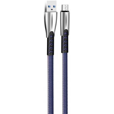 Дата кабель USB 2.0 AM to Micro 5P 1.0m zinc alloy blue ColorWay (CW-CBUM011-BL)