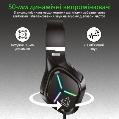 Навушники Vertux Blitz 7.1 USB Black (blitz.black)
