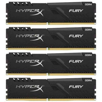 Модуль памяти для компьютера DDR4 64GB (4x16GB) 2400 MHz Fury Black Kingston (HX424C15FB4K4/64)