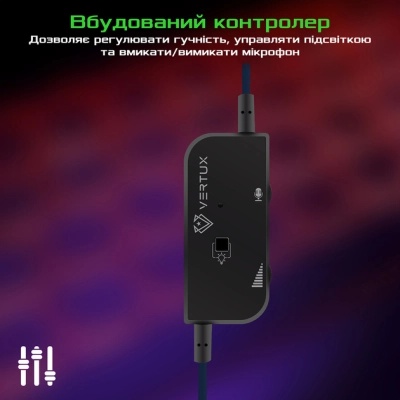 Навушники Vertux Tokyo 7.1 Mini Jack 3.5мм Blue (tokyo.blue)