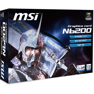 Видеокарта GeForce 6200 512Mb AGP 8X MSI (N6200-512D2H/LP)