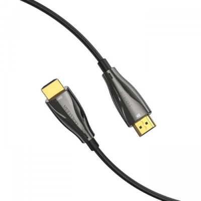 Кабель мультимедійний HDMI M to HDMI M 15.0m V2.1 Optical 8K 60Hz 48Gbps Dolby 7.1 black Vention (ALBBN)