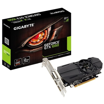 Видеокарта GIGABYTE GeForce GTX1050 2048Mb OC LP (GV-N1050OC-2GL)
