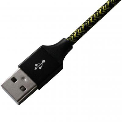 Дата кабель USB 2.0 AM to Type-C 1.0m Yellow/Black Grand-X (FC06YB)