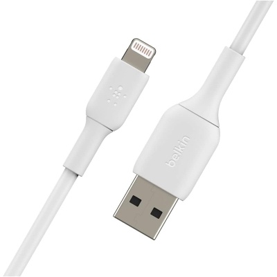 Дата кабель USB 2.0 AM to Lightning 1.0m 12W PVC (2 Pack) White Belkin (CAA001BT1MWH2PK)