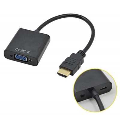 Перехідник ST-Lab HDMI male to VGA F (з кабелями аудіо і живлення від USB) (U-990)