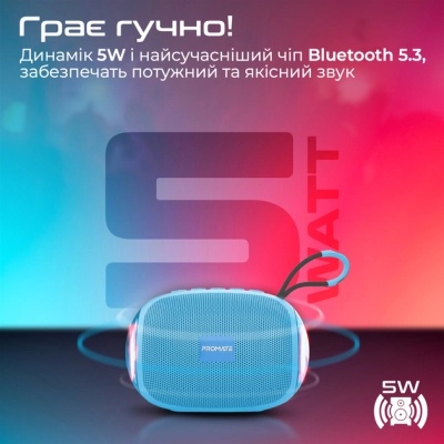 Акустична система Promate Capsule-3 Blue (capsule-3.blue)