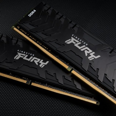 Модуль памяти для компьютера DDR4 16GB (2x8GB) 3200 MHz Renegade Black Kingston (KF432C16RBK2/16)