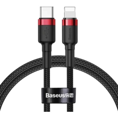Дата кабель USB-C to Lightning 1.0m Cafule PD 20W red+black Baseus (CATLKLF-91)