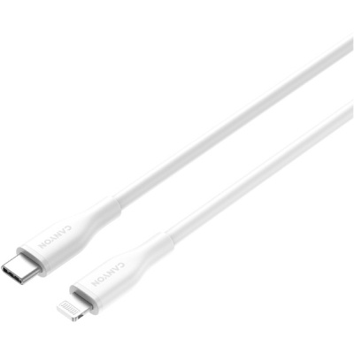 Дата кабель USB-C to Lightning 1.0m CLNM60 C-L 60W MFI Silicon White Canyon (CNS-CLNM60SC10W)