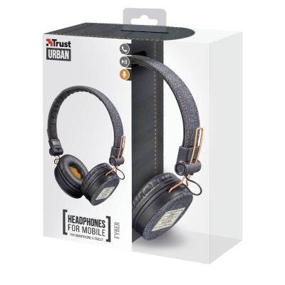 Наушники Trust Fyber On-Ear Mic Dark Denim (22643)
