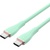 Дата кабель USB-C to USB-C 2.0m USB2.0 100W (20V/5A) Light Green Silicone Vention (TAWGH)