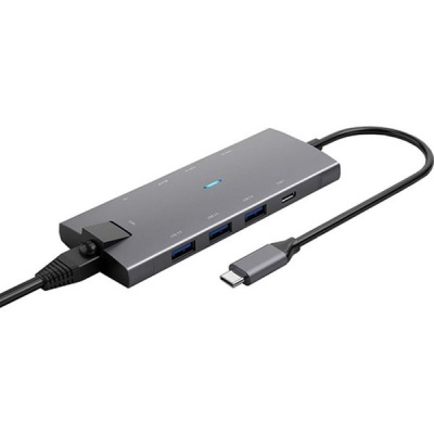 Концентратор Dynamode USB Type-C to HDMI 4K + Mini DP + 3хUSB3.0 + Gigabit RJ45+ U (Dock-9-in-1-TypeC-HDMI-Mini-DP-USB3.0-RJ45)