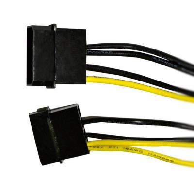 Кабель питания Molex х 2 to PCI-E 8Pin(6+2 ) 16AWG медь Dynamode (Molex x 2 to PCI-E 8Pin(6+2 ) 16 AWG)