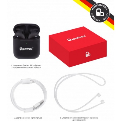 Навушники BeatBox PODS AIR 2 Wireless Charging Black (bbpair2wcb)