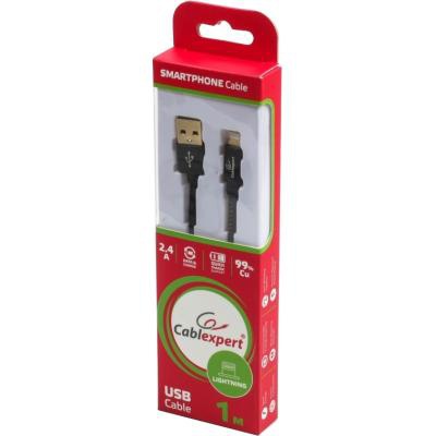 Дата кабель USB 2.0 AM to Lightning 1.0m Cablexpert (CCPB-L-USB-04BK)