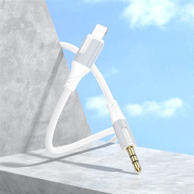 Кабель мультимедійний Lightning to 3.5mm M 1.0m white BOROFONE (6941991108570)