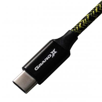 Дата кабель USB 2.0 AM to Type-C 1.0m Yellow/Black Grand-X (FC06YB)
