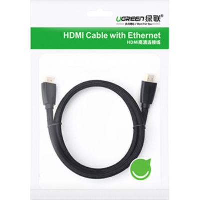 Кабель мультимедійний HDMI M to HDMI M 2.0m braided HD118 black UGREEN (40410)