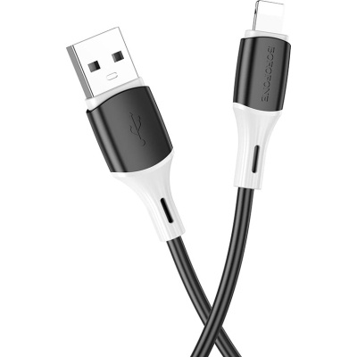 Дата кабель USB 2.0 AM to Lightning 1.0m BX79 3A Black BOROFONE (BX79LB)