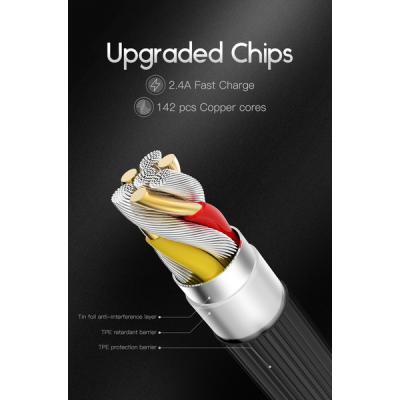 Дата кабель USB 2.0 AM to Lightning 1.2m Mini T-L807 T-Phox (T-L807 Black)