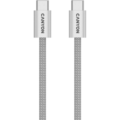Дата кабель USB-C to USB-C 1.0m 60W Magnet Braided Light Grey Canyon (CND-CCMG60AB15LG)