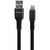 Дата кабель USB 2.0 AM to Lightning 1.0m flat nylon black Vinga (VCPDCLFNB1BK)