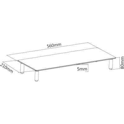 Підставка до монітора Digitus Universal glass Monitor Riser (DA-90358)