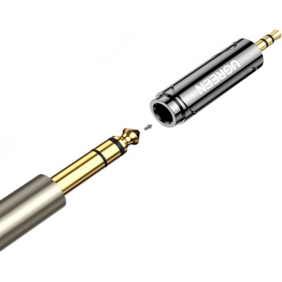 Перехідник 3.5mm M to 6.35mm F AV168 black UGREEN (60711)