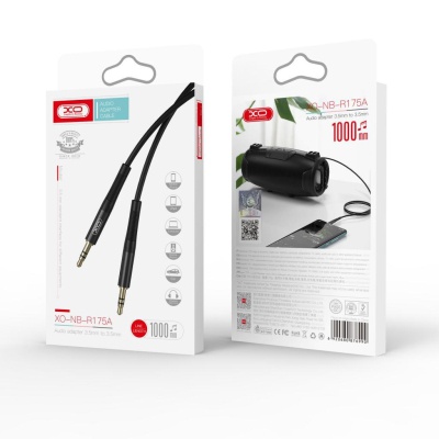 Кабель мультимедійний 3.5mm M to 3.5mm M 1.0m black XO (NBR175A-BK)