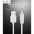 Дата кабель USB 2.0 AM to Micro 5P 2.0m 2.4A PVC X1 white HOCO (6957531042686)
