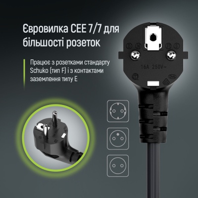 Кабель живлення C13 1.8m black ColorWay (CW-CBP082-BK)