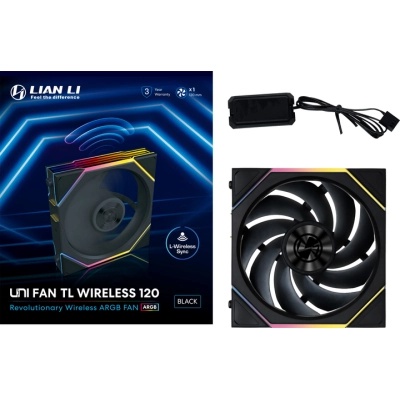 Кулер до корпусу Lian Li Uni Fan TL WIRELESS 120-1, Black (G99.12TL1W1B.00)