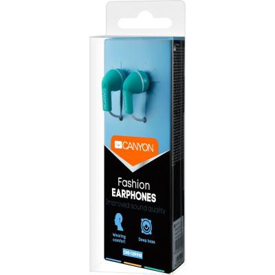 Наушники CANYON fashion earphones Green (CNS-CEP01G)