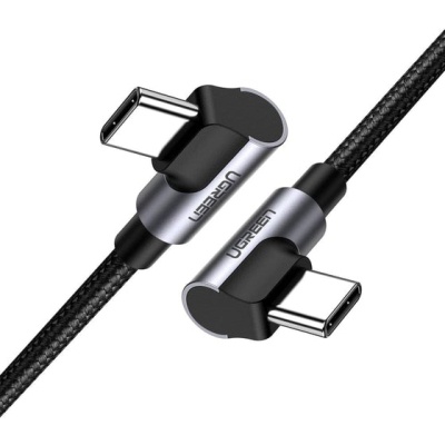 Дата кабель USB-C to USB-C 2.0m 3A 60W US323 90-degree Black Ugreen (70531)