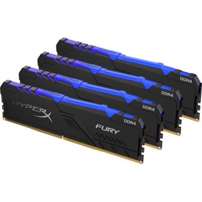 Модуль памяти для компьютера DDR4 128GB (4x32GB) 3200 MHz HyperX Fury RGB Kingston Fury (ex.HyperX) (HX432C16FB3AK4/128)