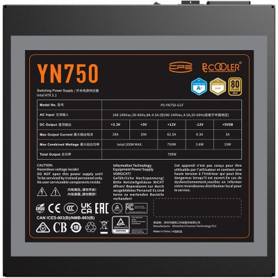 Блок живлення PcCooler 750W (YN750)