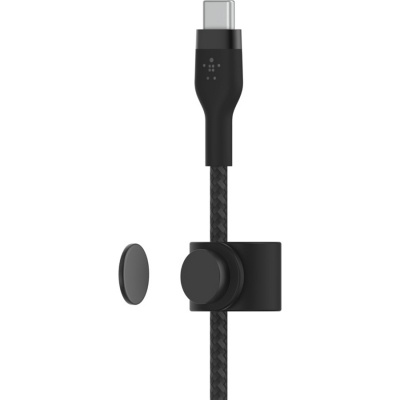 Дата кабель USB-С to Lightning 1.0m BRAIDED SILICONE black Belkin (CAA011BT1MBK)