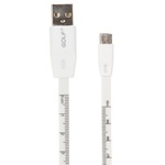 Дата кабель Golf Flat-Ruler microUSB White (49932 / GC-16m)