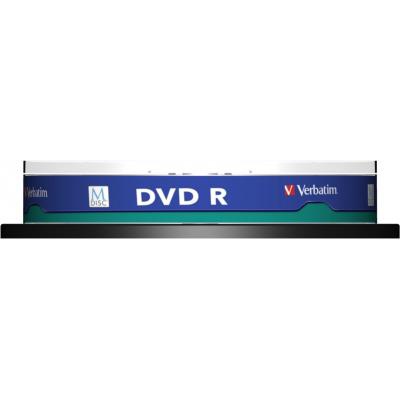 Диск DVD Verbatim 4.7GB 4X INKJET PRINTABLE M-Disc 10Pack Spindle (43824)