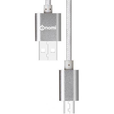 Дата кабель USB - Micro USB, DCM 10m Silver, 1m Nomi (128668)