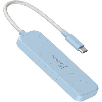 Концентратор J5create USB-C to 2xUSB-A + 2xUSB-C 3.2 10Gbps cyan (JCH342EC-N)