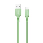 Дата кабель USB 2.0 AM to Micro 5P 1.0m soft silicone green ColorWay (CW-CBUM042-GR)