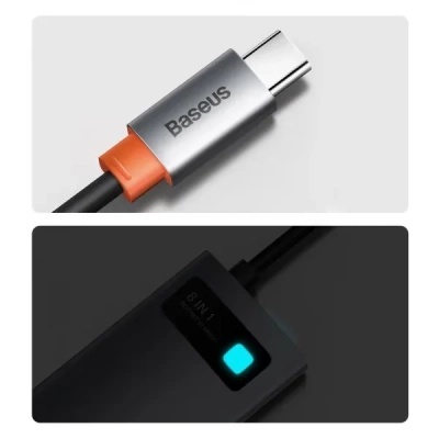 Концентратор Baseus USB-C 8-in-1 (CAHUB-CV0G)