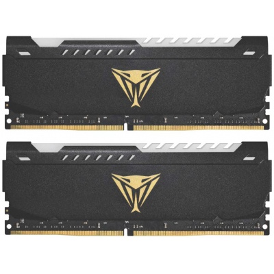 Модуль памяти для компьютера DDR4 16GB (2x8GB) 3200 MHz Viper Steel RGB Black Patriot (PVSR416G320C8K)