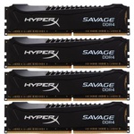 Модуль памяти для компьютера DDR4 16GB (4x4GB) 2133 MHz HyperX Savage Black Kingston (HX421C13SBK4/16)