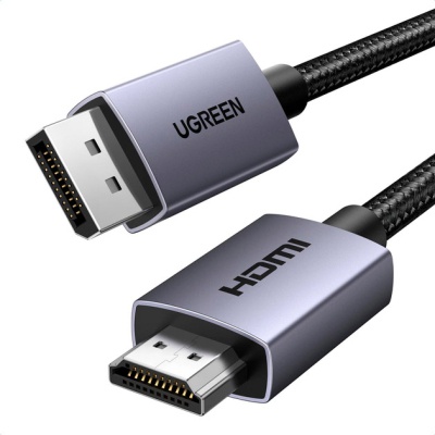 Кабель мультимедійний DisplayPort M to HDMI M 2.0m V2.0 4K30Hz DP125 black Ugreen (35842)