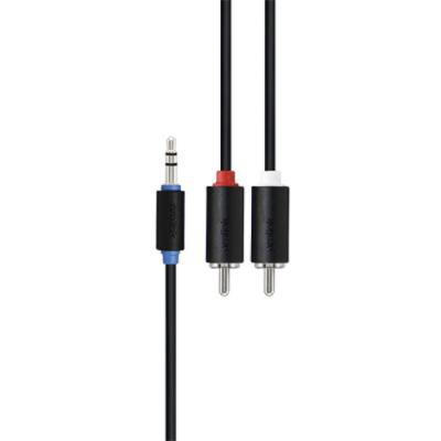 Кабель мультимедійний Jack 3.5mm папа/2RCA папа 1.5m Prolink (PB103-0150)