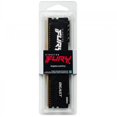 Модуль памяти для компьютера DDR4 16GB 3000 MHz FURY Beast Black Kingston Fury (ex.HyperX) (KF430C16BB/16)